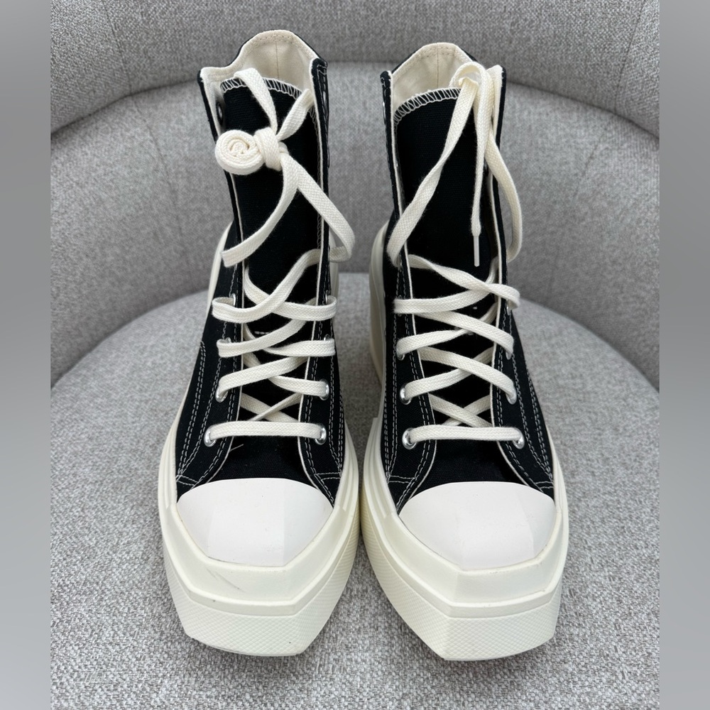Converse Black and Cream High-Top Platform Chuck Taylors - Woman’s 9.5 (NEW)